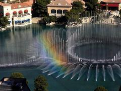 Bellagio fountains rainbow