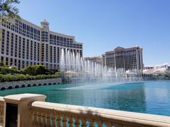 Bellagio Fountain Show at night