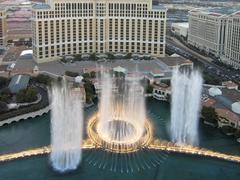 Fountains of Bellagio in Las Vegas at night