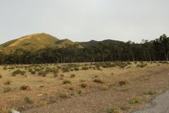 Scenic view of Boukornine National Park with mountainous landscape and lush greenery