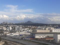 view of Boukornine mountain in Megrine