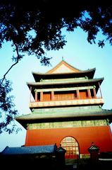 The Drum Tower in Beijing under a clear blue sky