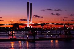 Bolte Bridge at dusk, Melbourne