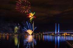 Docklands winter fireworks