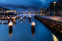 Winter fireworks over Docklands