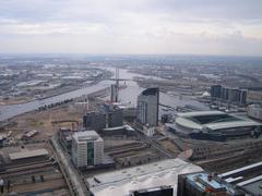 Bolte Bridge and Telstra Dome in Melbourne