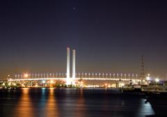 Bolte Bridge at night in Melbourne