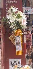 Homage to Lluís Maria Xirinacs at the Fossar de les Moreres in Barcelona during the National Day of Catalonia on September 11, 2022