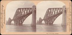 Group of 7 stereograph views of the Forth Bridge, Queensferry, Scotland