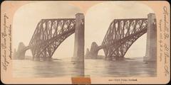 Group of 7 stereograph views of the Forth Bridge in Queensferry, Scotland