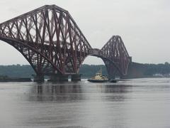 Forth heading down the Firth of Forth to go under the Forth Bridge