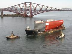 AMT Trader barge and Forth Bridge