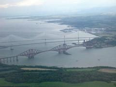 Aerial view of Firth of Forth Bridges