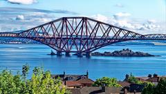 View of the Forth Bridge over the Firth of Forth