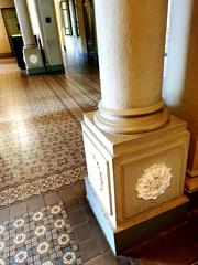 Ho Chi Minh City Museum of Fine Arts interior architecture with columns