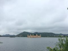 Jal Mahal in Man Sagar Lake under a clear sky