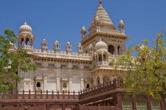 Jaswant Thada in Jodhpur, India with its white marble structure and intricate carvings