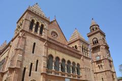 Giant Prag Mahal Palace in Bhuj, Gujarat in Italian Gothic style