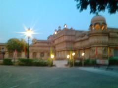 Lalgarh Palace at night in Bikaner, Rajasthan