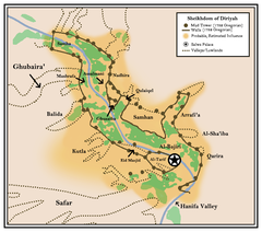 rough map of historical Diriyyah