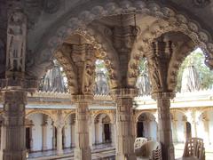 Hathisingh Haveli entrance with intricate carvings