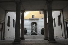 courtyard of Palazzo Thun in Italy