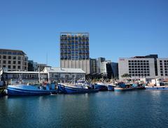 Boats in Cape Town harbor