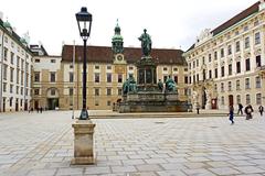 Courtyard of the Imperial Palace with a monument dedicated to Emperor Francis I of Austria