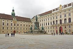 Imperial Palace courtyard with a monument dedicated to Emperor Francis I of Austria