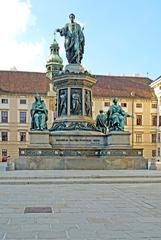 Emperor Francis I monument in courtyard