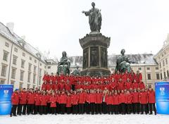 Austrian team for the 2014 Winter Olympics at Hofburg Palace