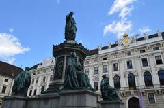 Panoramic view of Vienna with the Danube River