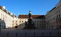 View of the Amalienburg tract of the Hofburg Palace in Vienna's city center