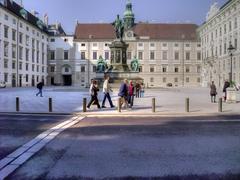 public art installation at Augustine Platz in Vienna