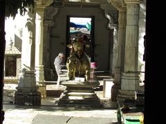 Achalgarh temple with Nandi statue