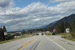 Looking north on BC93 / BC95 at Invermere, BC