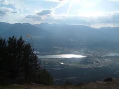 Scenic view of Invermere, British Columbia with mountains and lake