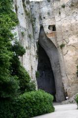 Ear of Dionysius limestone cave in Syracuse, Sicily