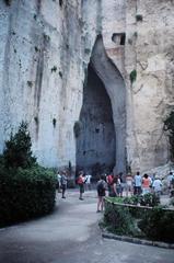 Ear of Dionysius, an artificial limestone cave in Syracuse, Sicily