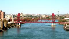 Roosevelt Island Bridge viewed from Queensborough Bridge on October 2, 2010