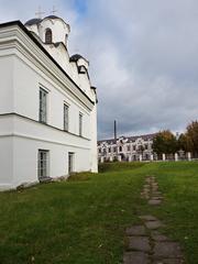 Yaroslav Court and St. Nicholas Cathedral in Novgorod, Russia