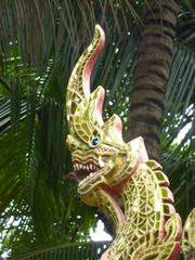 20 Naga statues at Wat Ku Tao in Chiang Mai