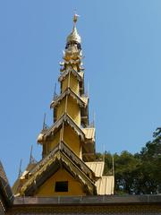 Burmese-style roof of a temple building