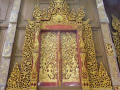 decorative window at Wat Ku Tao in Chiang Mai