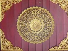 traditional Lanna-style roof design at Wat Ku Tao in Chiang Mai