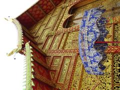 Facade of Main Temple at Wat Saenfang in Chiang Mai, Thailand