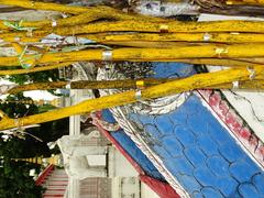 Still Life with Sticks and Stairwell at Wat Saenfang in Chiang Mai, Thailand