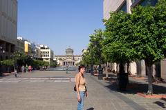 Quetzalcoatl fountain with Hospicio Cabañas in the background