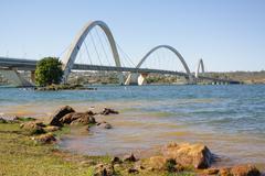 Ponte JK in Brasília at sunset