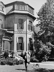 William Lyon Mackenzie King and his dog Pat I at Laurier House